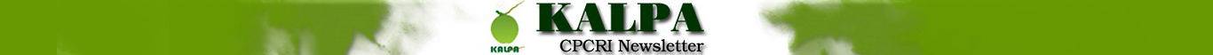 A GraphicS banner depicting CPCRI Kalpa Newsletter. Logo of Kalpa is shown in the Image.